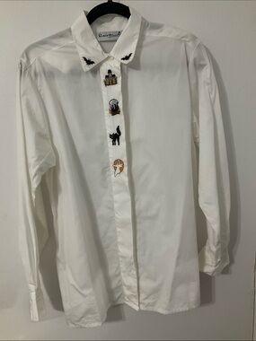 Peter Martin Halloween Button Front Shirt SZ 6